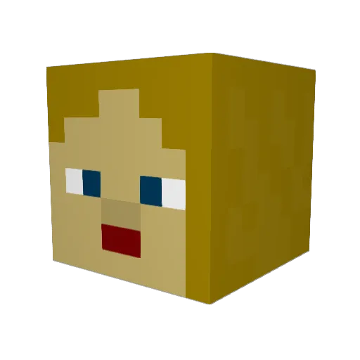 Edelweiss133 Minecraft avatar head, 3D render