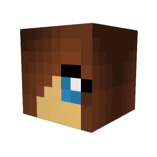 Eden5 Minecraft avatar head, 3D render
