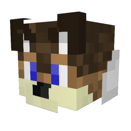 EdenAshi Minecraft avatar head, 3D render