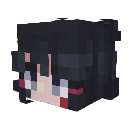 EdenIris Minecraft avatar head, 3D render