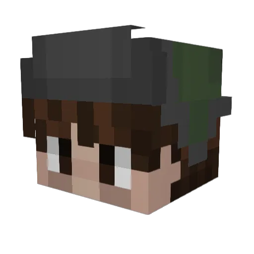 EdenRatz Minecraft avatar head, 3D render