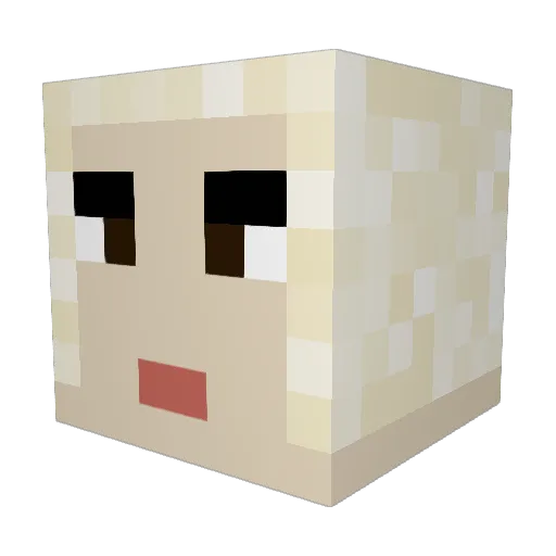 Eden_Elf Minecraft avatar head, 3D render