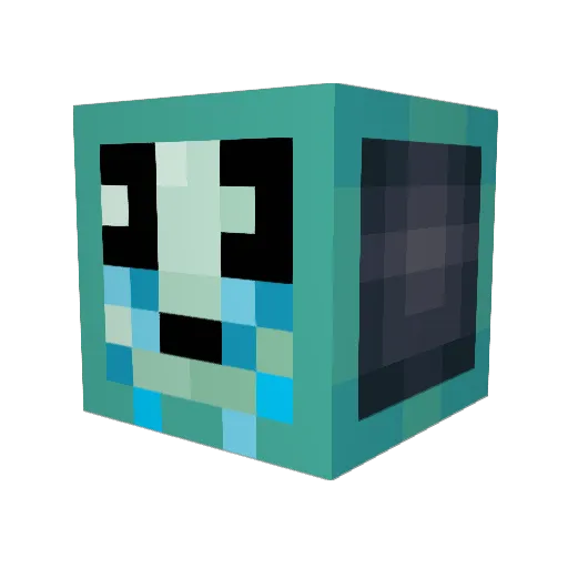 Eden_first Minecraft avatar head, 3D render