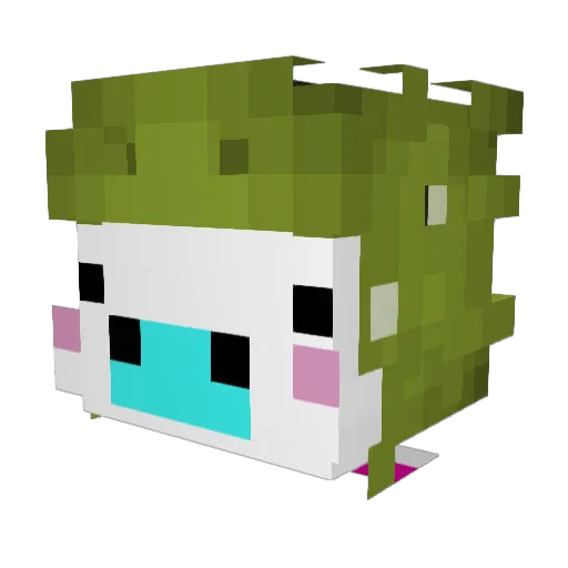 Edenlee Minecraft avatar head, 3D render