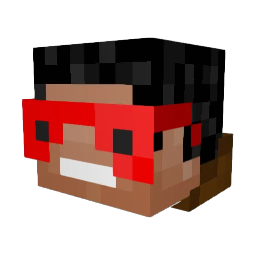 Edenowa Minecraft avatar head, 3D render