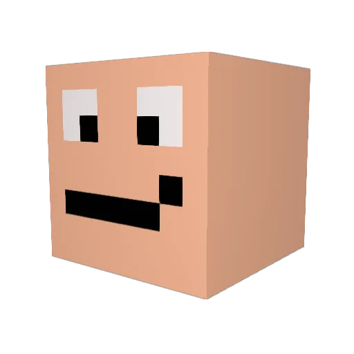 Edenpi Minecraft avatar head, 3D render