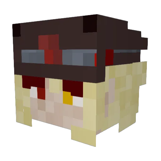 Edenqx Minecraft avatar head, 3D render