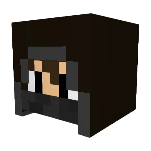 Edentat Minecraft avatar head, 3D render