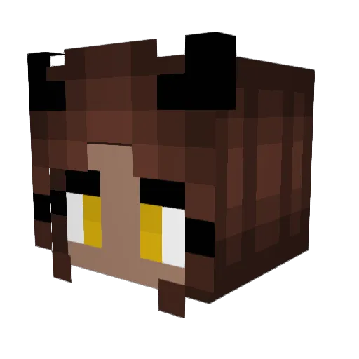 Edenuriel Minecraft avatar head, 3D render