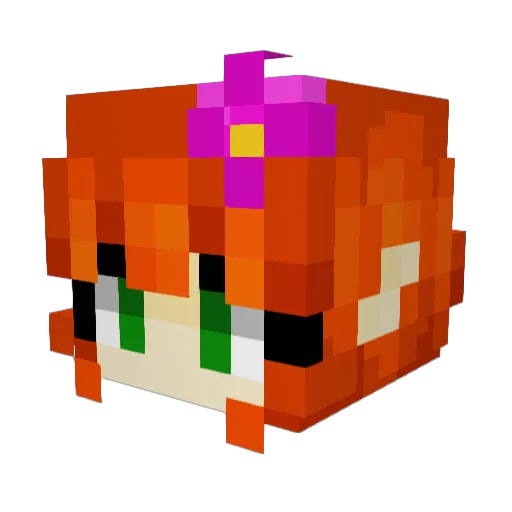 Edenwrath Minecraft avatar head, 3D render