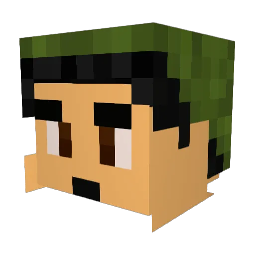 Edept01 Minecraft avatar head, 3D render