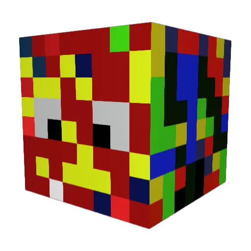 Ederigge Minecraft avatar head, 3D render