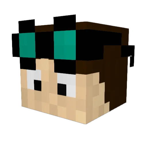 Edez Minecraft avatar head, 3D render