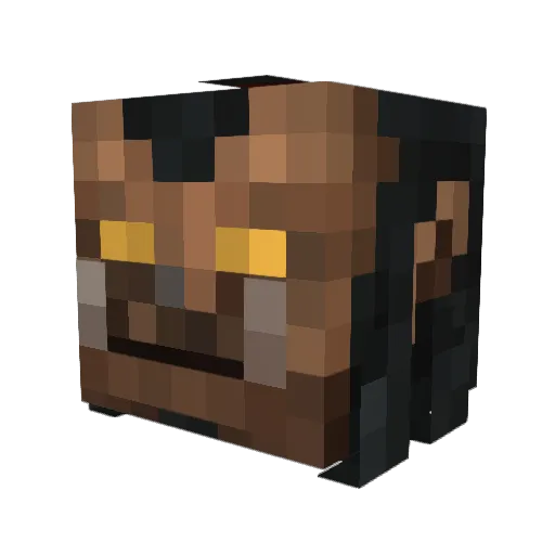 EdgarAllanPoe Minecraft avatar head, 3D render