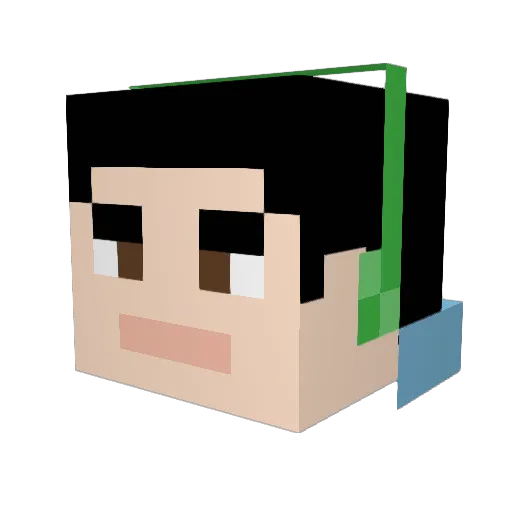 EdgarGallardo01 Minecraft avatar head, 3D render