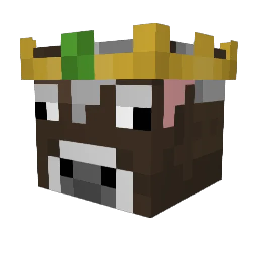 Edgar_Cow Minecraft avatar head, 3D render