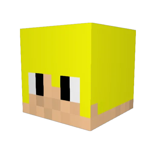 Edgaron Minecraft avatar head, 3D render