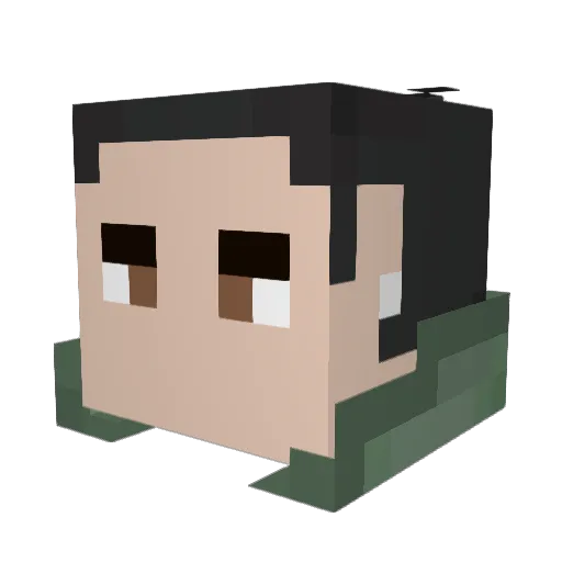 Edge29069 Minecraft avatar head, 3D render