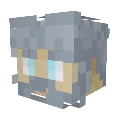 EdgedancerTSS Minecraft avatar head, 3D render