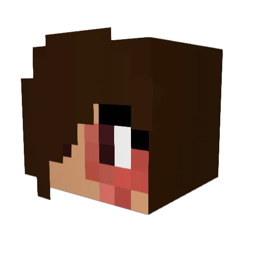 Edgeduke Minecraft avatar head, 3D render