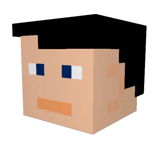 Edgeur0 Minecraft avatar head, 3D render