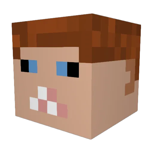 Edgezz Minecraft avatar head, 3D render