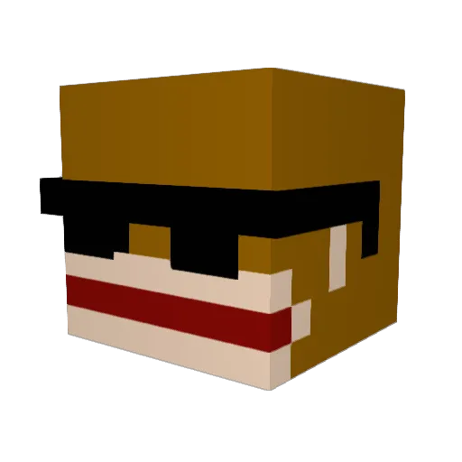 Edgy12YearOldBoy Minecraft avatar head, 3D render