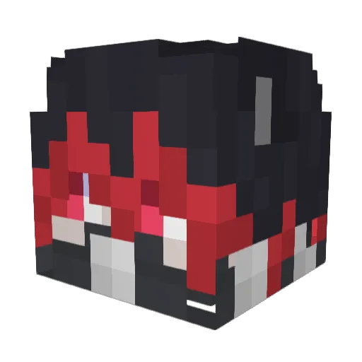 Edgy4e Minecraft avatar head, 3D render