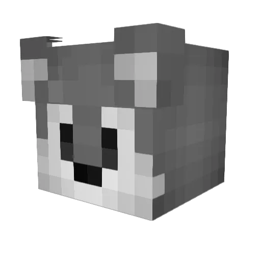 Edgy Minecraft avatar head, 3D render