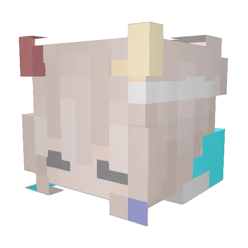 EdgyCoolGuy Minecraft avatar head, 3D render