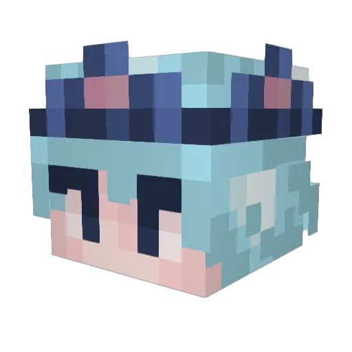 EdgyKid Minecraft avatar head, 3D render
