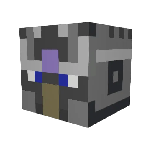 EdgySnowman Minecraft avatar head, 3D render