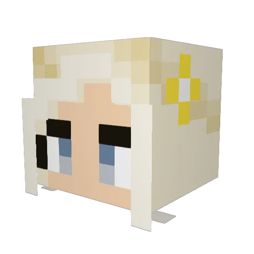 EdgySpork Minecraft avatar head, 3D render
