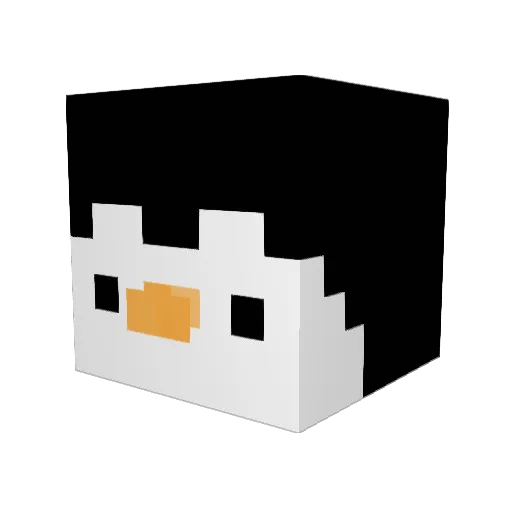 Edgy_light Minecraft avatar head, 3D render