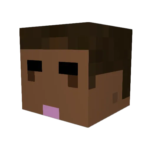 Edgyditto123 Minecraft avatar head, 3D render