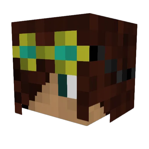 Edhor Minecraft avatar head, 3D render