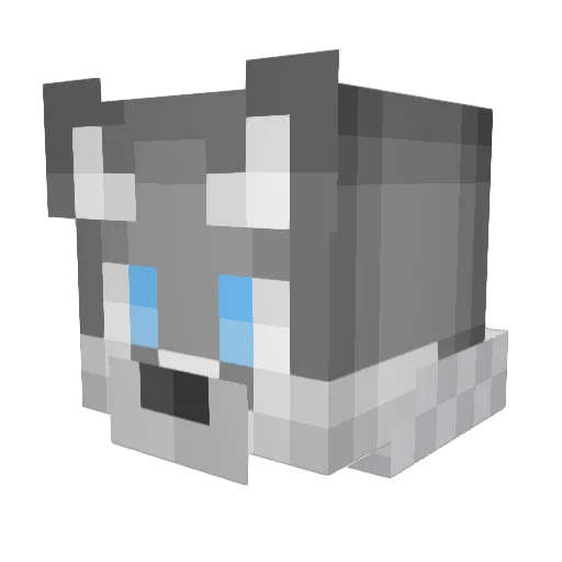 EdiGT Minecraft avatar head, 3D render