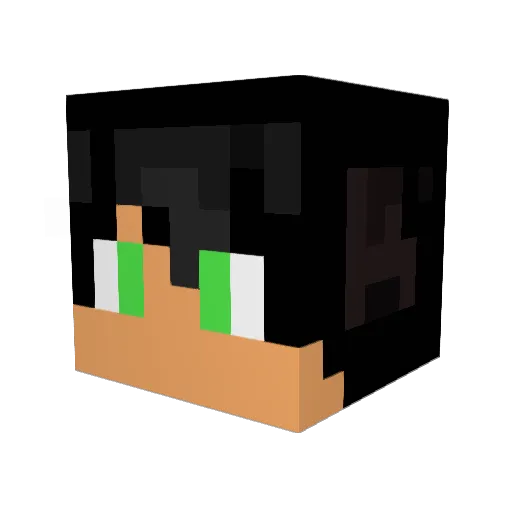 EdiWeasley Minecraft avatar head, 3D render