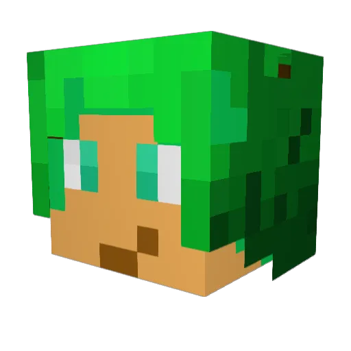 EdiacaranBlue Minecraft avatar head, 3D render