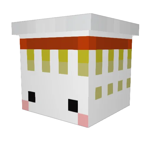 EdibleRamen Minecraft avatar head, 3D render