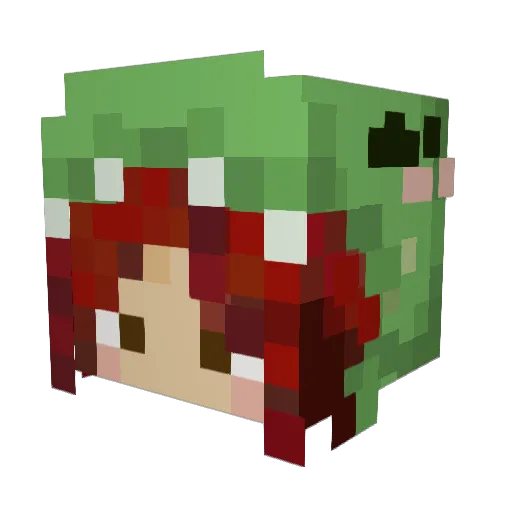 EdibleSmartie Minecraft avatar head, 3D render