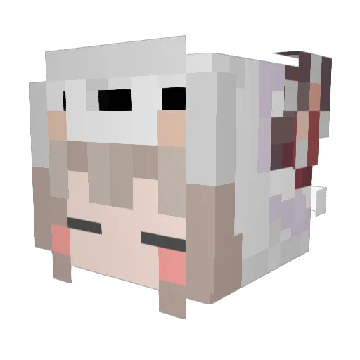 Ediga Minecraft avatar head, 3D render