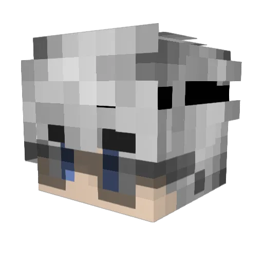 Edilando Minecraft avatar head, 3D render