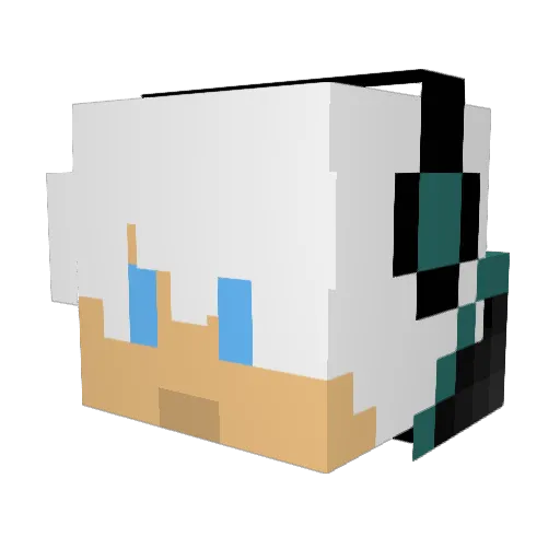 Edilsoc Minecraft avatar head, 3D render