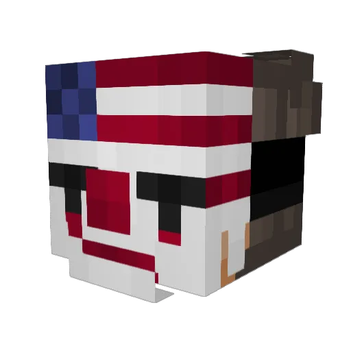 Edison12 Minecraft avatar head, 3D render