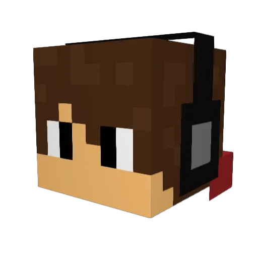 Edison94 Minecraft avatar head, 3D render