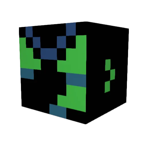 Edition_HD Minecraft avatar head, 3D render