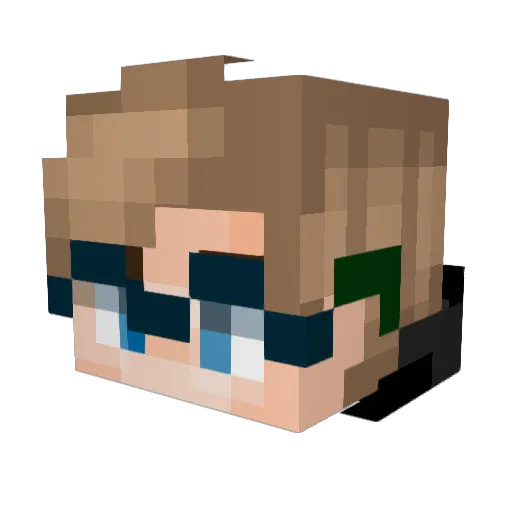EditorJoe Minecraft avatar head, 3D render
