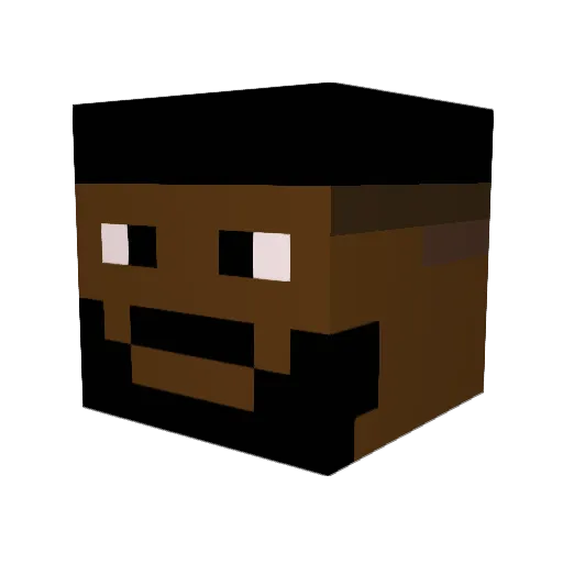 Editwin Minecraft avatar head, 3D render