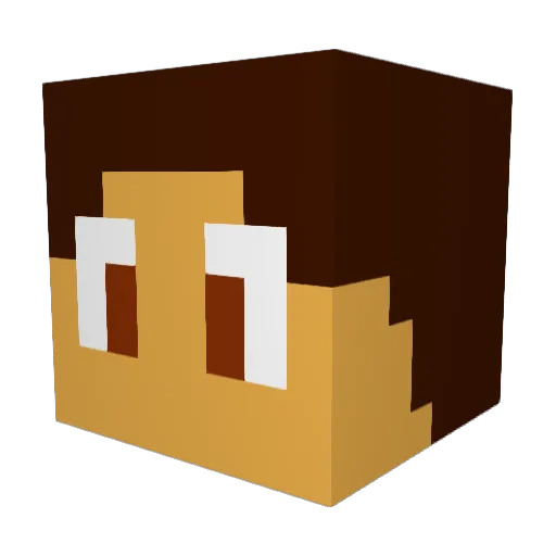 EdizMC_Youtube Minecraft avatar head, 3D render